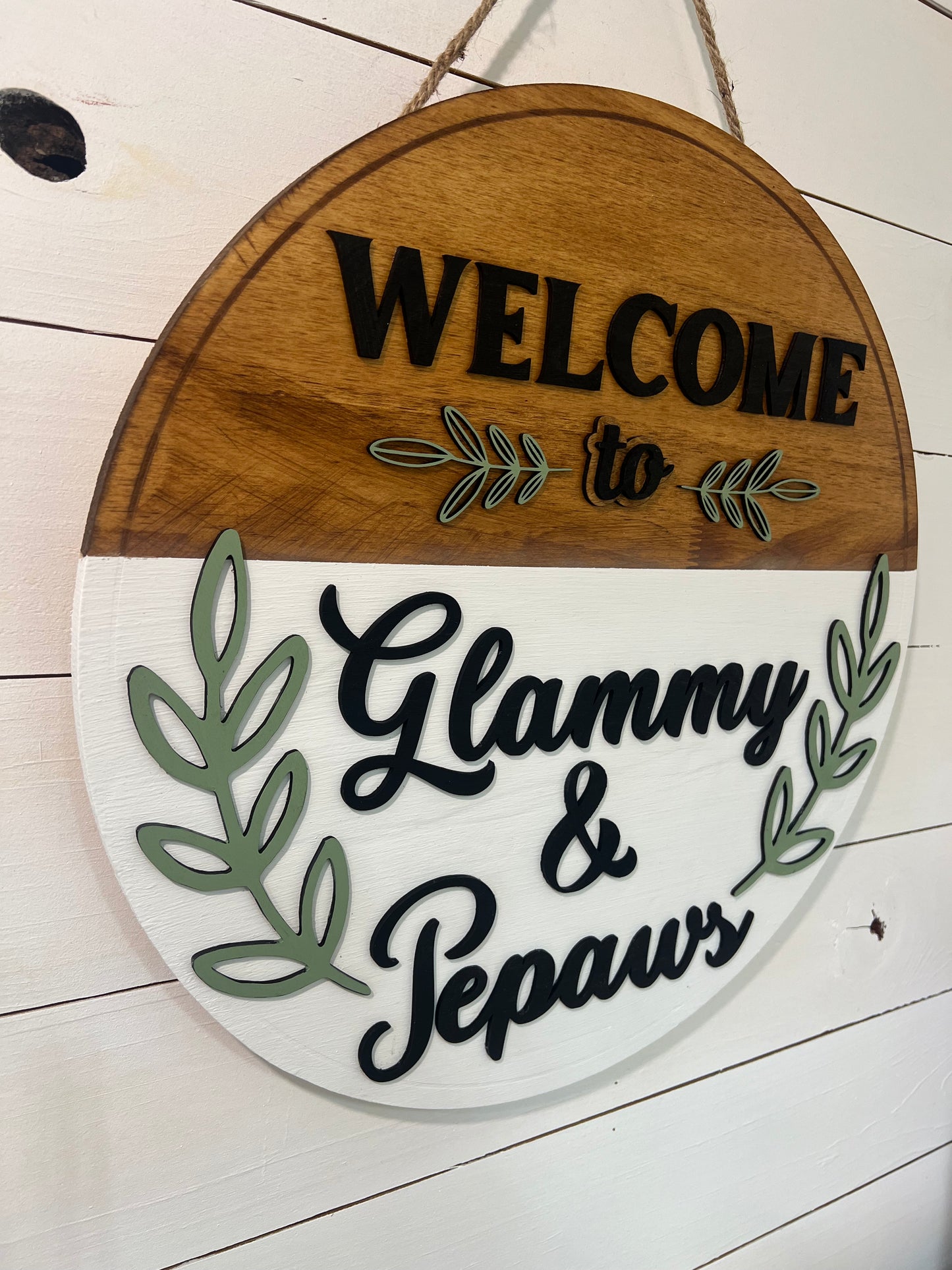Wooden Welcome Doorhanger | Laser Engraved | Great Gift
