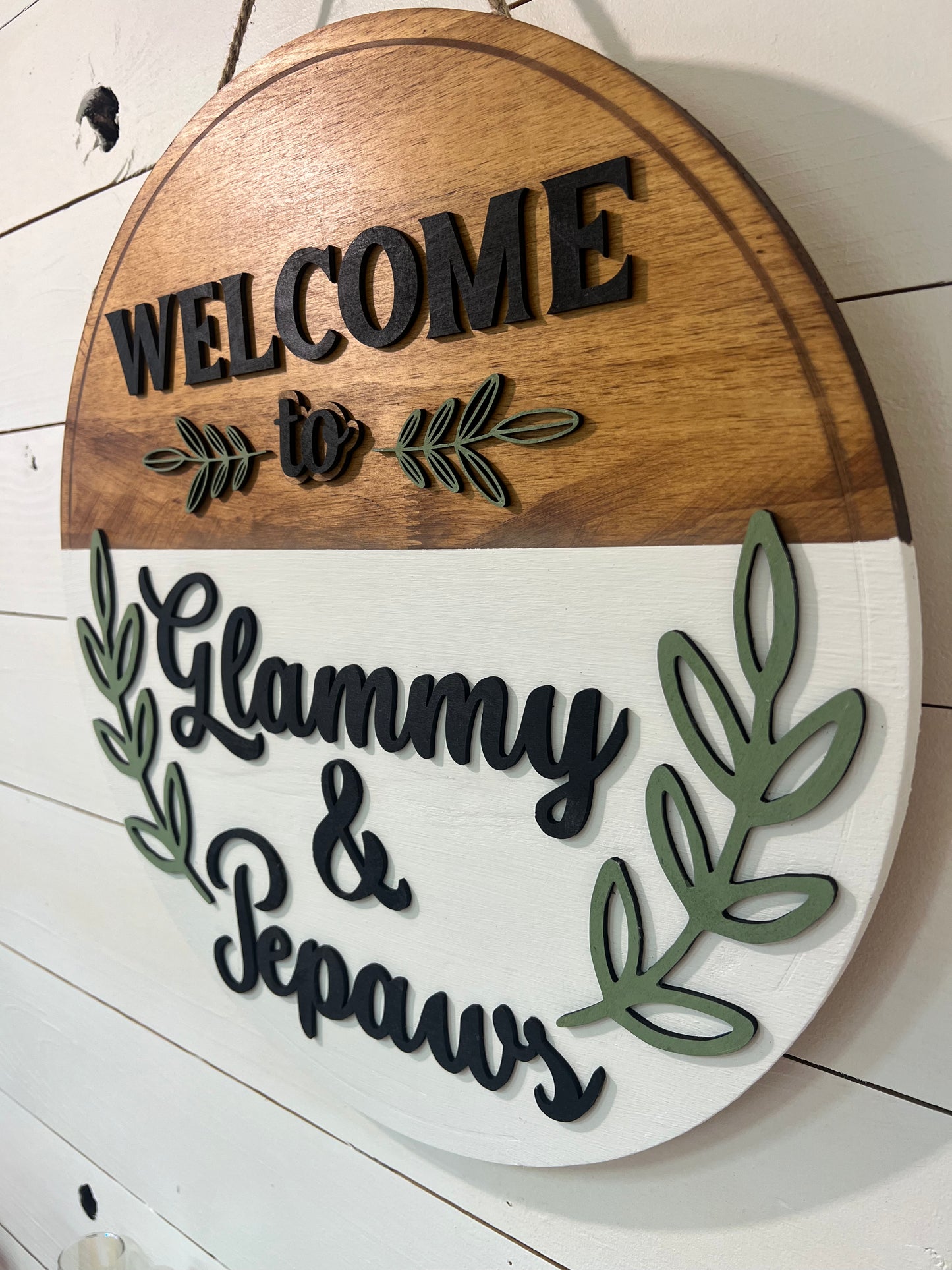 Wooden Welcome Doorhanger | Laser Engraved | Great Gift