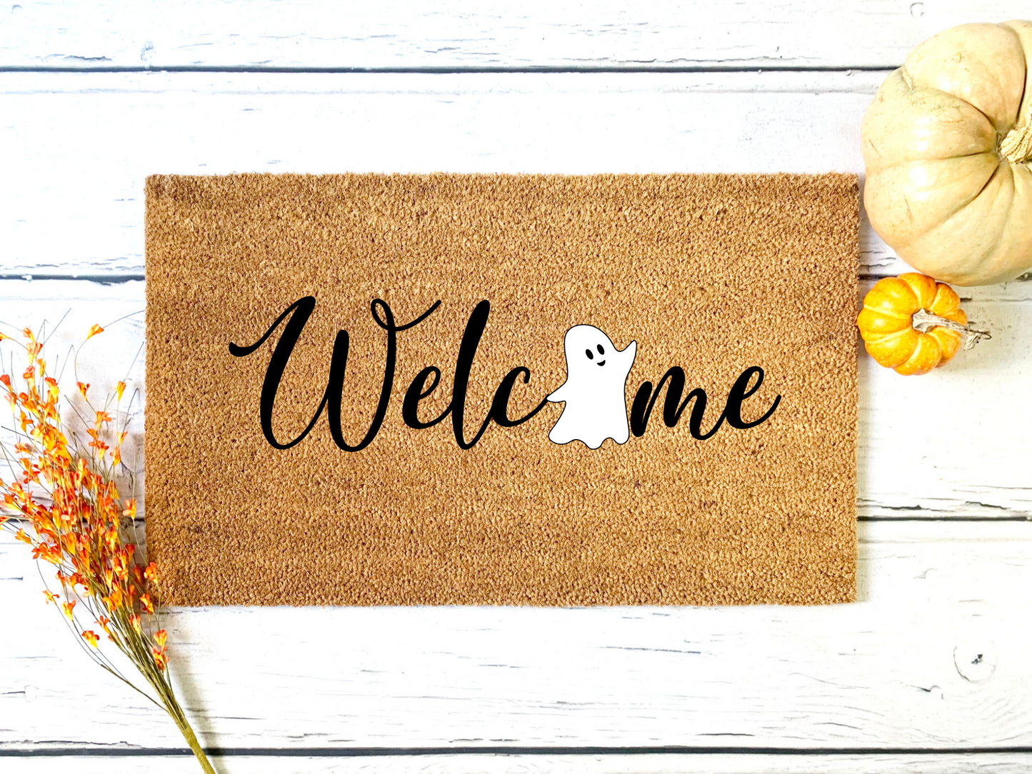 Ghost Welcome Doormat | Housewarming Gift | Wedding Gift | Custom Doormat | Closing Gift | Welcome Doormat | Front Door Mat | Home Decor