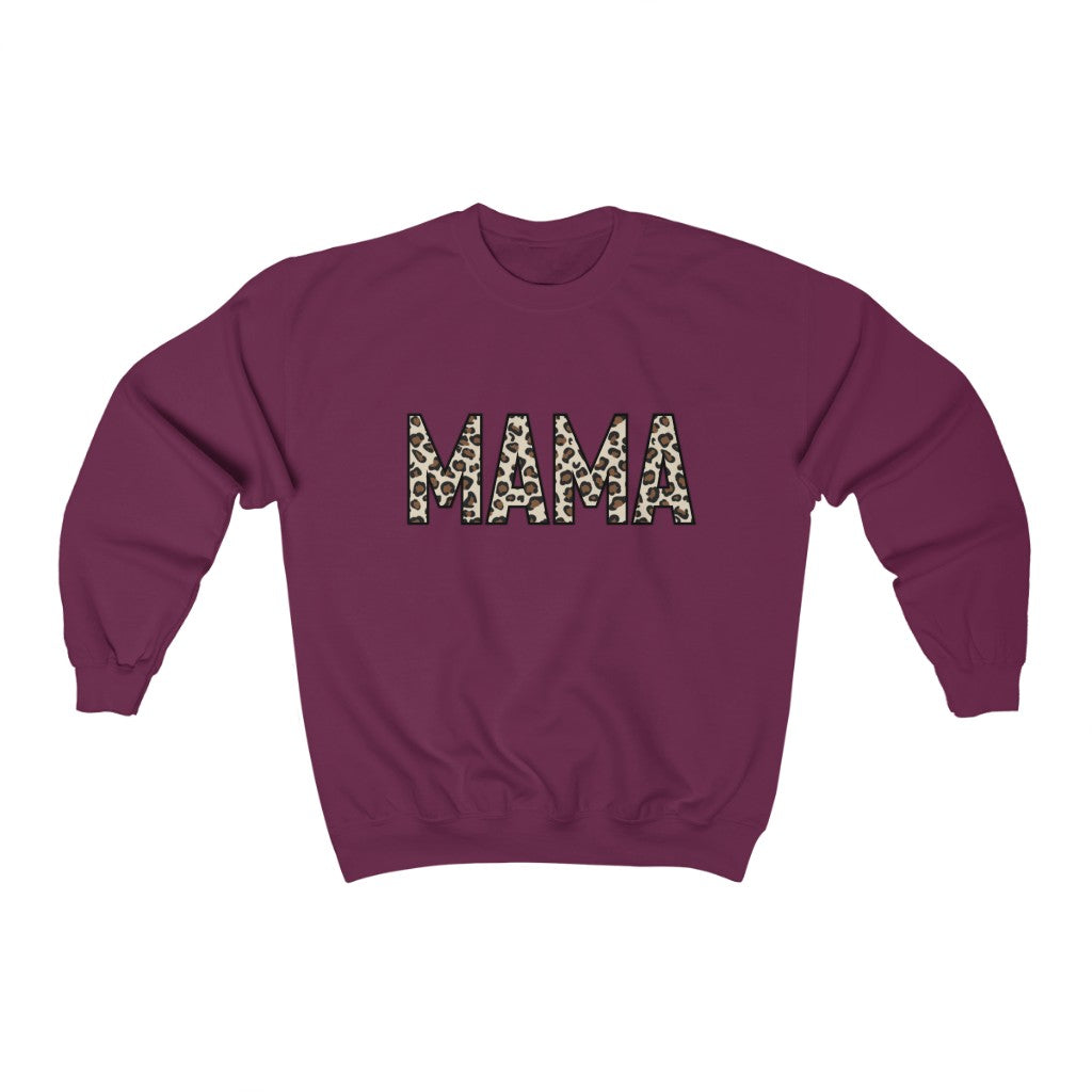 Leopard Print Mama Crewneck Sweatshirt