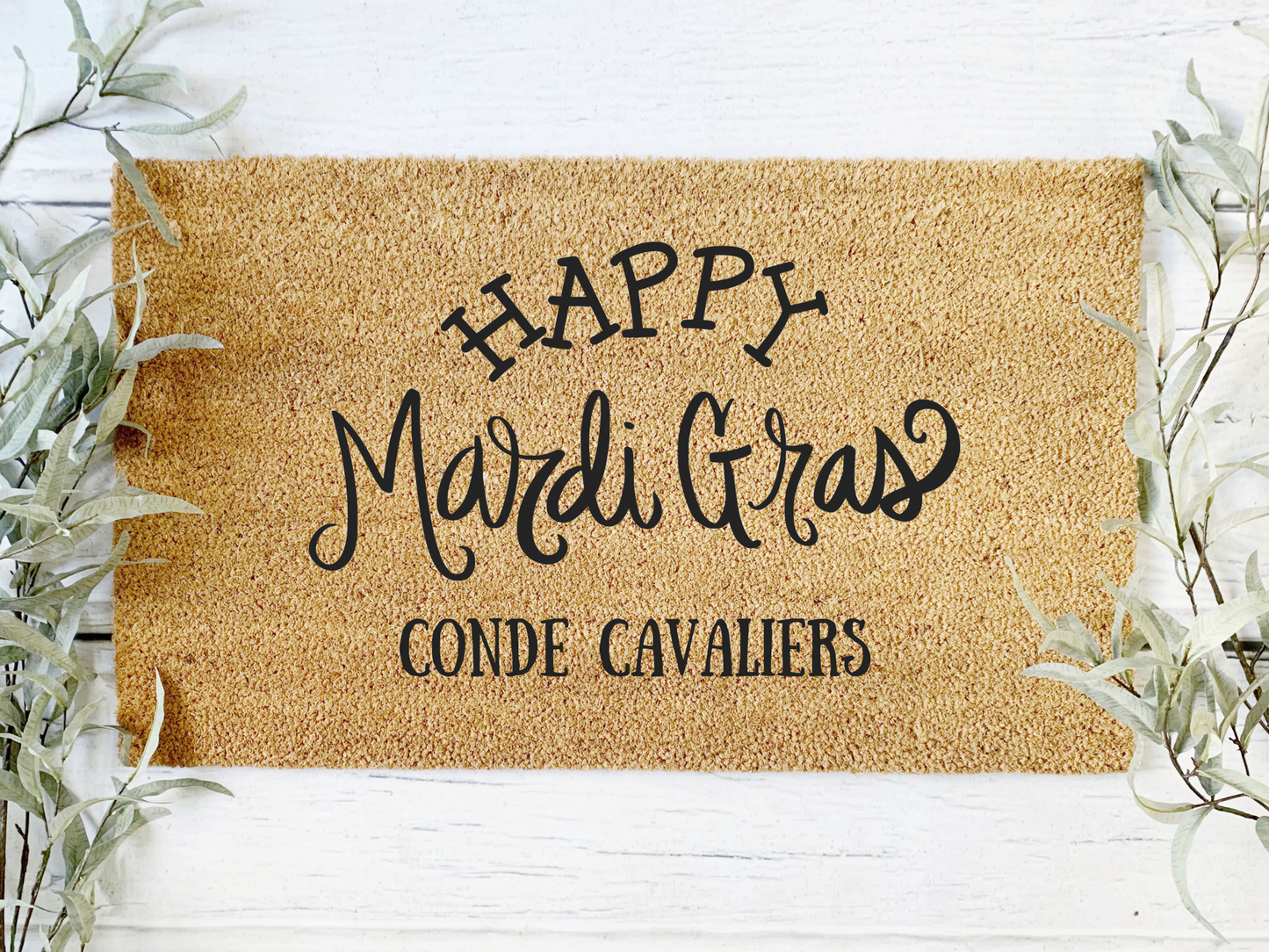 Happy Mardi Gras Doormat