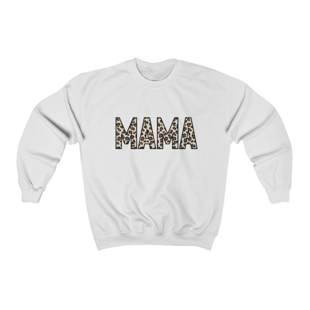 Leopard Print Mama Crewneck Sweatshirt