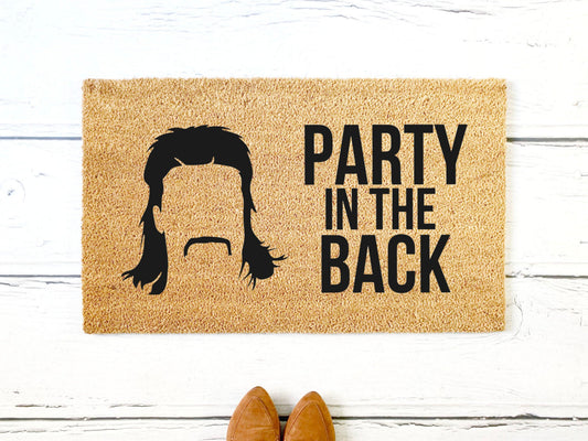 Party in the Back Doormat | Custom Doormat | Closing Gift | Welcome Doormat | Front Door Mat | Home Decor | Wedding Gift