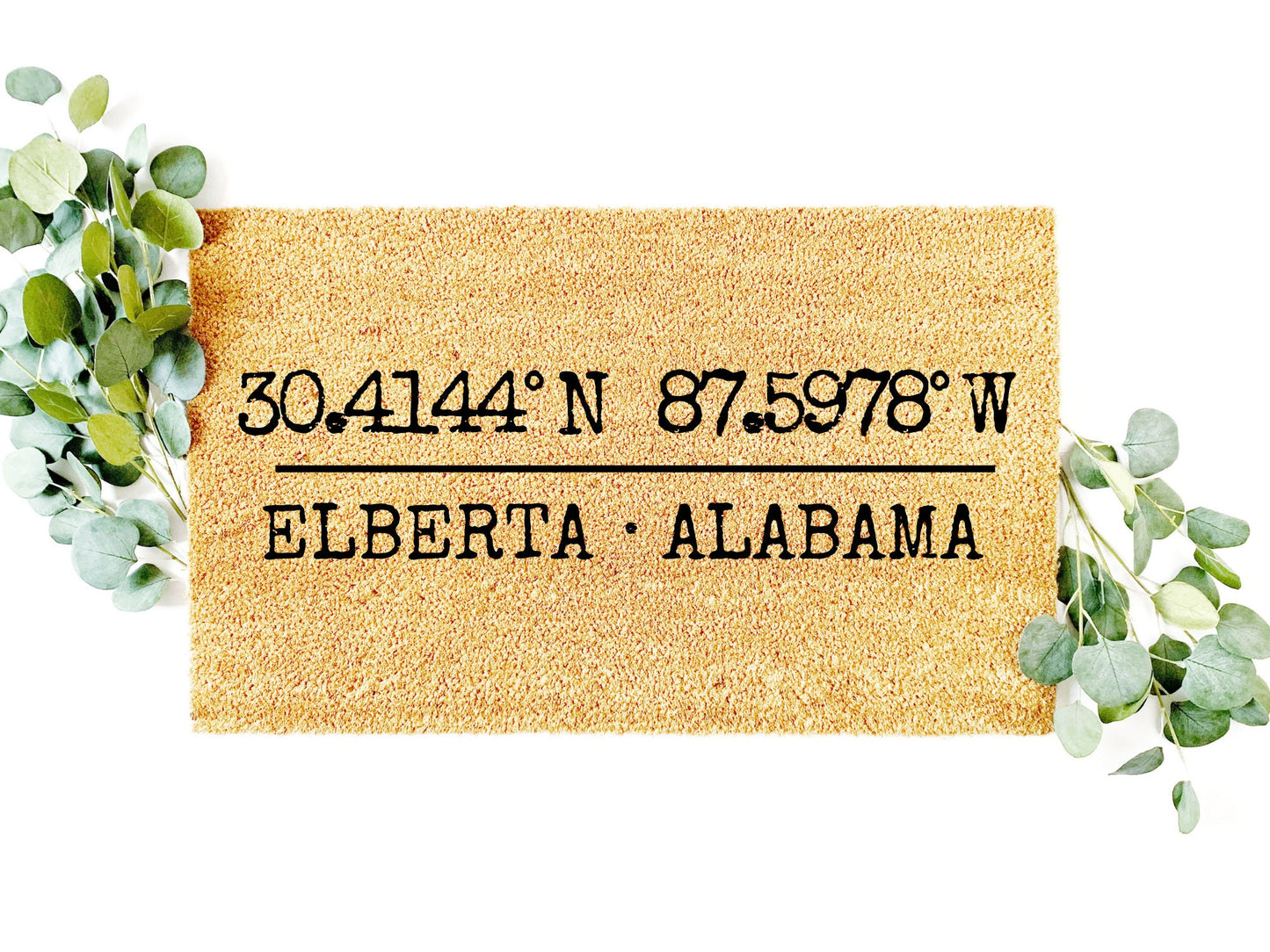 Personalized Coordinates Doormat | Wedding Gift | Custom Doormat | Closing Gift | Welcome Doormat | Front Door Mat | Home Decor