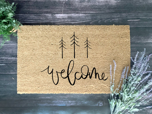 Welcome Doormat | Happy Tree | Housewarming Gift | Custom Doormat | Closing Gift | Welcome Doormat | Front Door Mat | Home Decor|Disney Gift