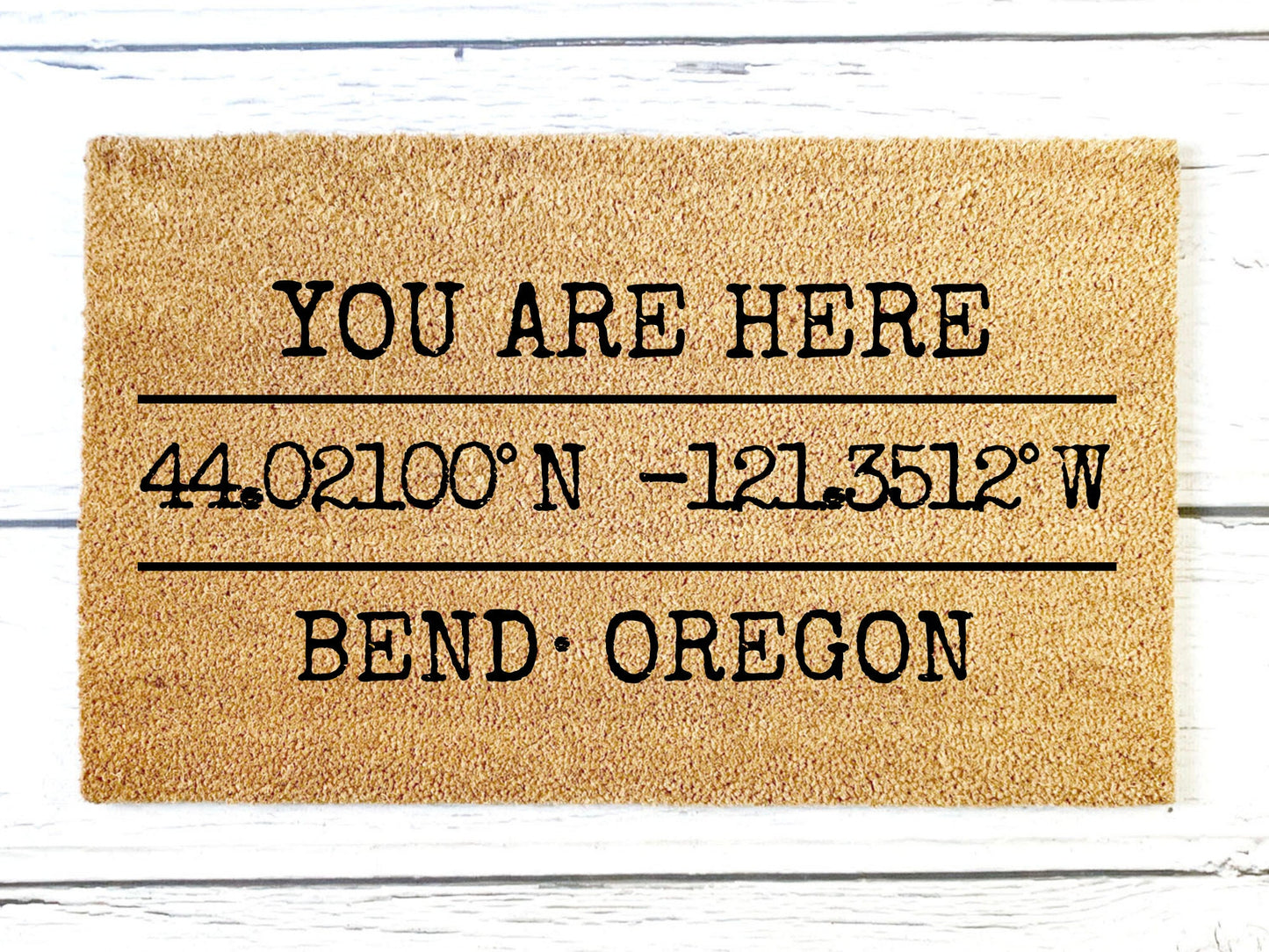 Personalized Coordinates Doormat | Wedding Gift | Custom Doormat | Closing Gift | Welcome Doormat | Front Door Mat | Home Decor