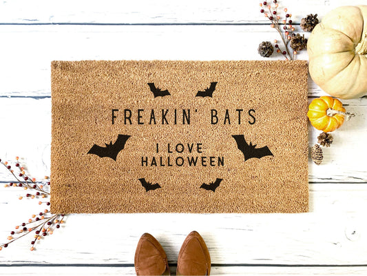 Freakin Bats Doormat | Housewarming Gift | Wedding Gift | Custom Doormat | Closing Gift | Welcome Doormat | Front Door Mat | Home Decor