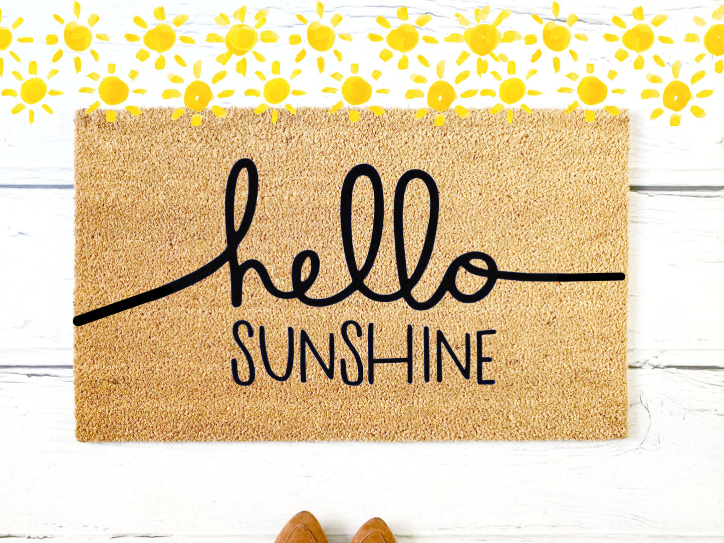 Hello Sunshine Doormat | Custom Doormat | Spring Doormat | Closing Gift | Welcome Doormat | Front Door Mat | Home Decor | Wedding Gift