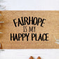 My Town is my Happy Place Doormat | Custom Doormat | Closing Gift | Welcome Doormat | Front Door Mat | Home Decor | Wedding l Personalized
